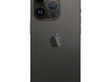 Задняя крышка (стекло) iPhone 14 Pro (с увеличенным вырезом) (Черный) (Premium)