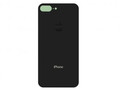 Стекло iPhone 8 Plus на заднюю панель в сборе с глазком камеры (Black)  (Premium)