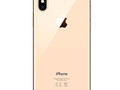 Задняя крышка (стекло) iPhone XS Max (с увеличенным вырезом) (Золотой)  (Premium)