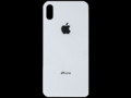 Стекло iPhone X на заднюю панель в сборе с глазком камеры (Белый)  (Premium)