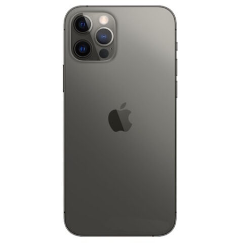 Задняя крышка (стекло) iPhone 12 Pro (с увеличенным вырезом) (Серый) (Premium)