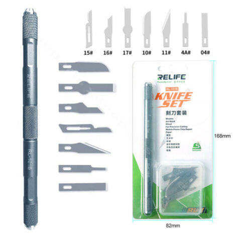 Скальпель с комплектом лезвий Relife RL-101B (8 в 1)