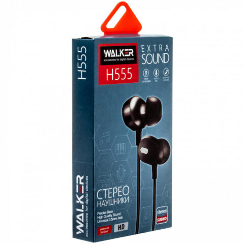 Наушники WALKER H555 с микрофоном и кнопкой ответа
