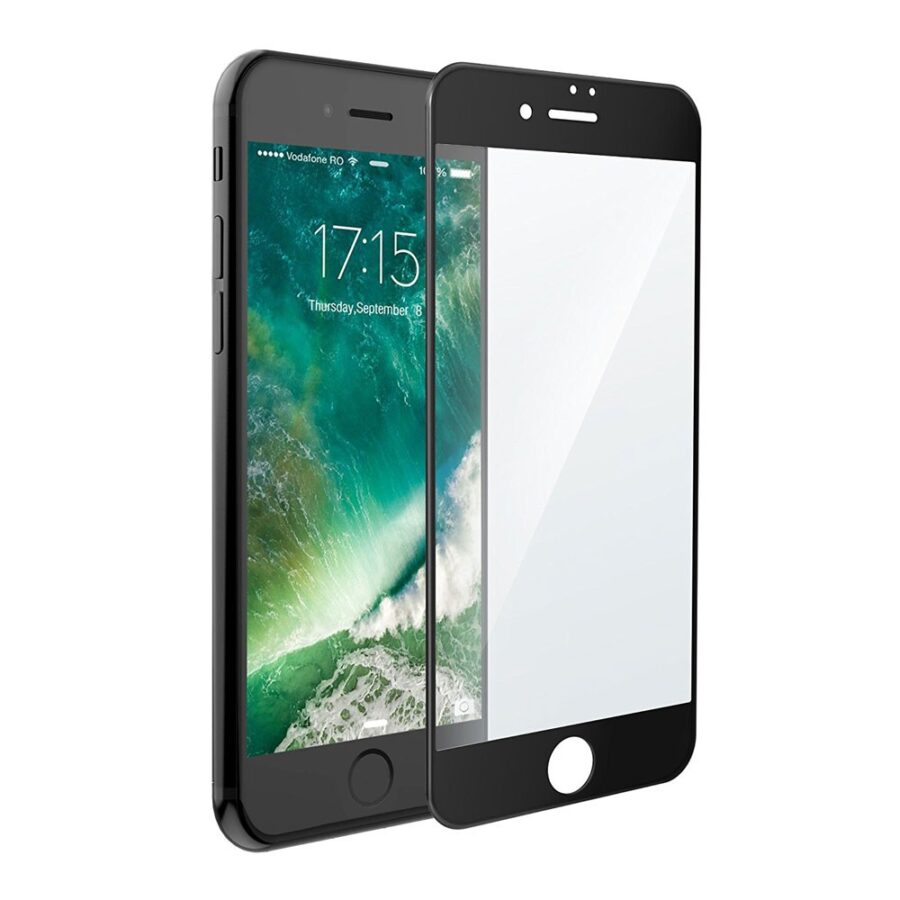 3D Защитное стекло iP 7/8/ SE 2020 (черное)