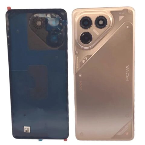 Задняя крышка Tecno Pova 7 Neo (LJ6) (в сборе со стеклом камеры) (коричневый) (100% ORIGINAL)