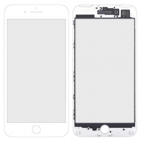 Стекло+рамка+oca для iPhone 7Plus (белый) оригинал