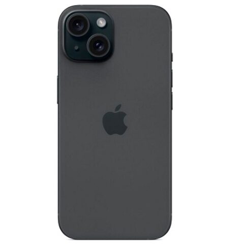 Задняя крышка (стекло) iPhone 15 (в сборе со стеклом камеры + рамка + магниты MagSafe) (Черный) (Premium)