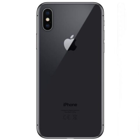 Задняя крышка (корпус) iPhone X (Черный) (Premium)