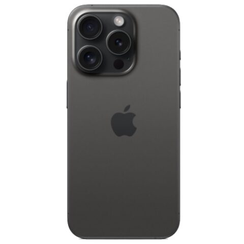 Задняя крышка (стекло) iPhone 15 Pro Max (в сборе со стеклом камеры + рамка + магниты MagSafe) (Черный) (Premium)