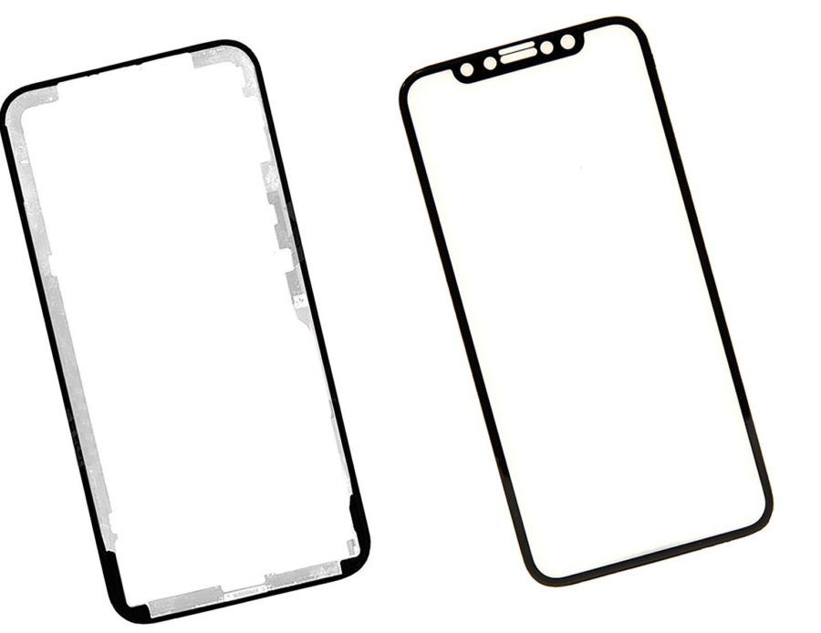 Стекло+рамка+oca для iPhone XS (черный) оригинал