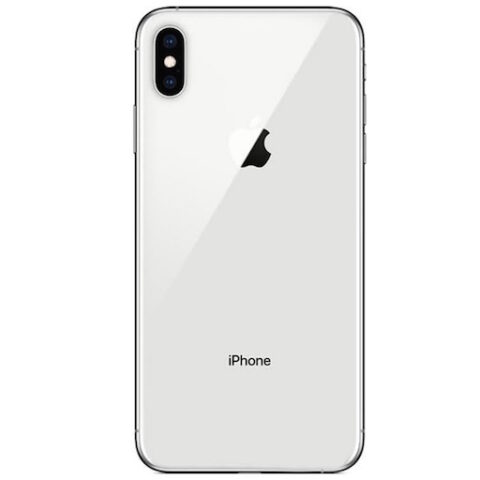 Задняя крышка (стекло) iPhone XS Max (с увеличенным вырезом) (Белый) (Premium)