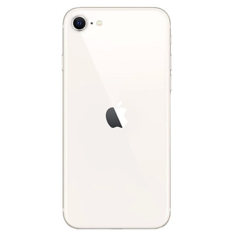 Стекло на заднюю крышку iPhone SE 2020 (с увеличенным вырезом) (Белый) (Premium)